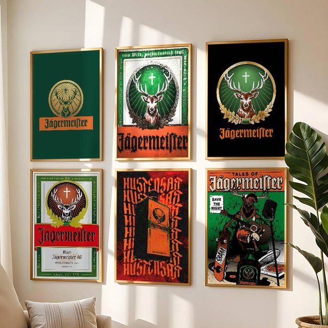 J-Jagermeister Anime-Poster Wandkunst-Aufkleber für Bar und Wohnzimmer - Bild 1