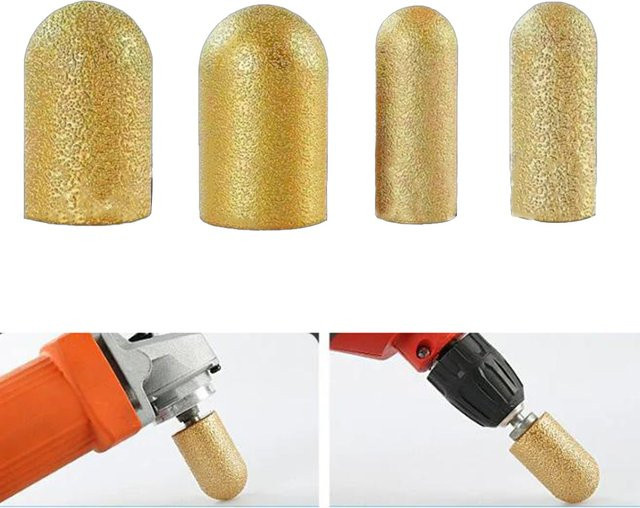 Vibratite Emery Schleifrad Fräser mit rundem Kopf in Gold für Quarzstein und Dressing - Bild 1