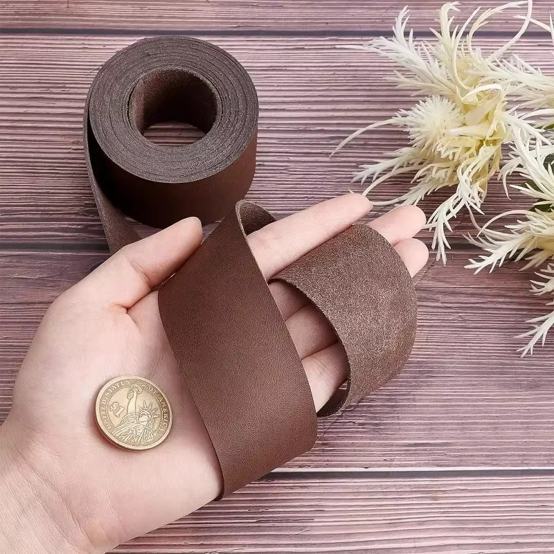 Echtlederband Rolle in Braun für DIY Bastelprojekte, Breite: 3,81 cm, Länge: 198,12 cm - Bild 3