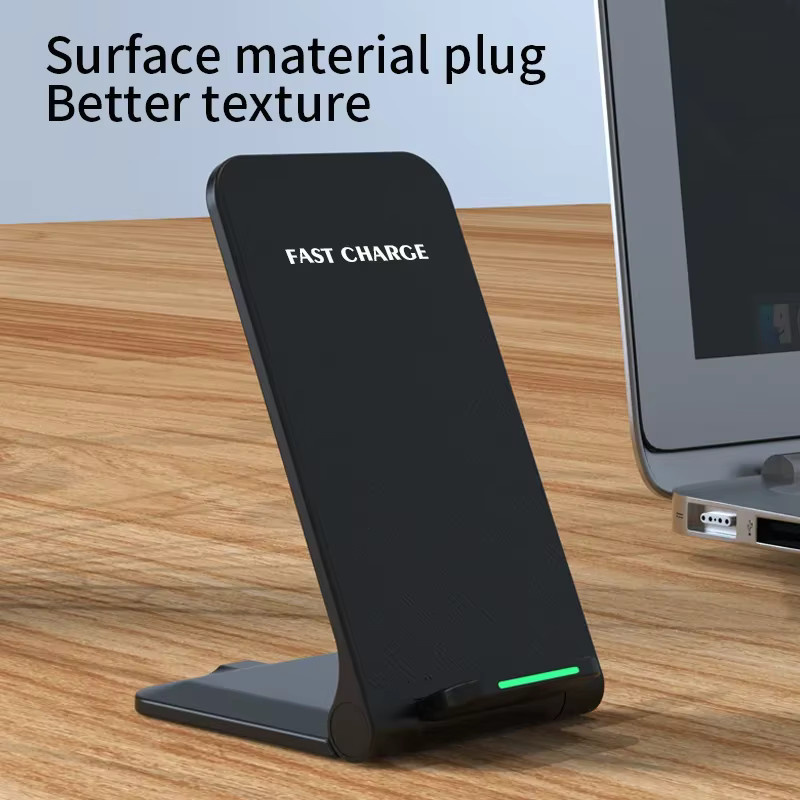 VIKEFON Faltbares kabelloses Schnell-Ladegerät in Schwarz für iPhone 12 bis 17 Pro Max und Samsung Note 20/10 S21 Ultra - Bild 3