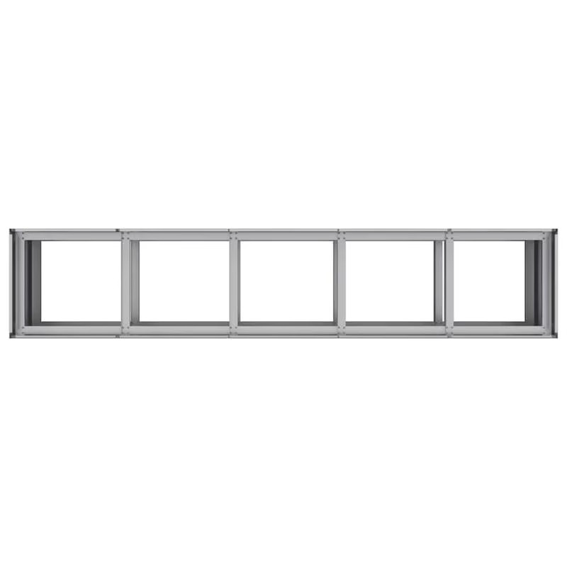 Pflanzkübel aus verzinktem Stahl in Silber, B/T/H: 200 x 40 x 80 cm - Bild 3