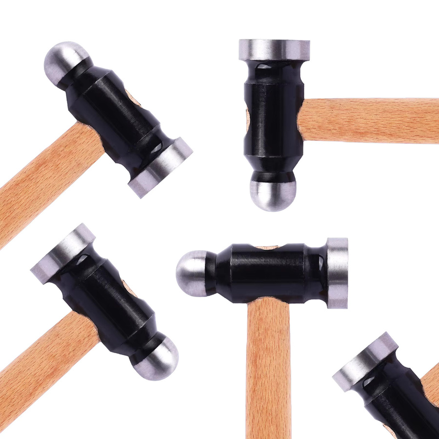 PHYHOO Schmuckherstellungs-Schlagnagelhammer mit Holzgriff in Multicolour als DIY-Bastelwerkzeug - Bild 2