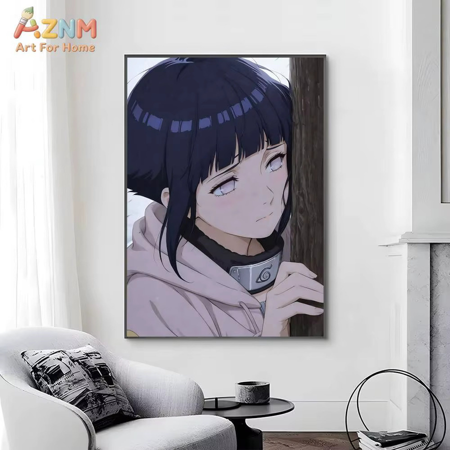 Kayou Naruto Hyuga Hinata Byakugan Anime Leinwandgemälde Wandkunst Poster ohne Rahmen Mehrfarbig - Bild 6