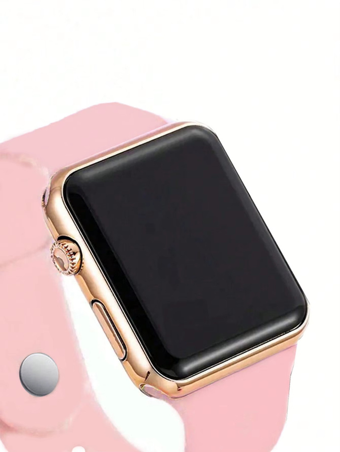 CMK Digitaluhr, eckig, Silikonarmband, Schwarz, Herren - Bild 3