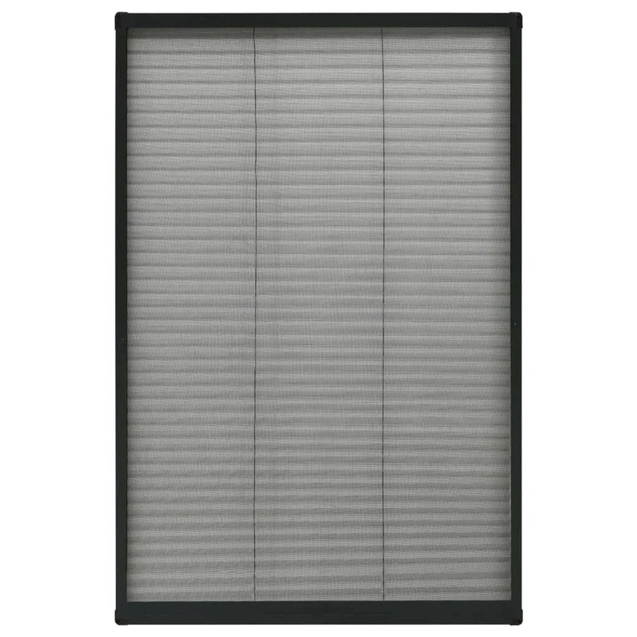 vidaXL Insektenschutz-Plissee für Fenster aus Aluminium in Anthrazit, B: 80 cm, H: 160 cm - Bild 2