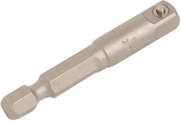 LUX-TOOLS Bit-Halter Stecknussverbindung 6 mm (1/4 Zoll) in Silber - Bild 1