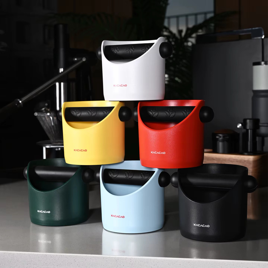 KACACAO Kaffee Knock Box mit abnehmbarem Behälter und Anti-Rutsch-Pads in Rot - Bild 2