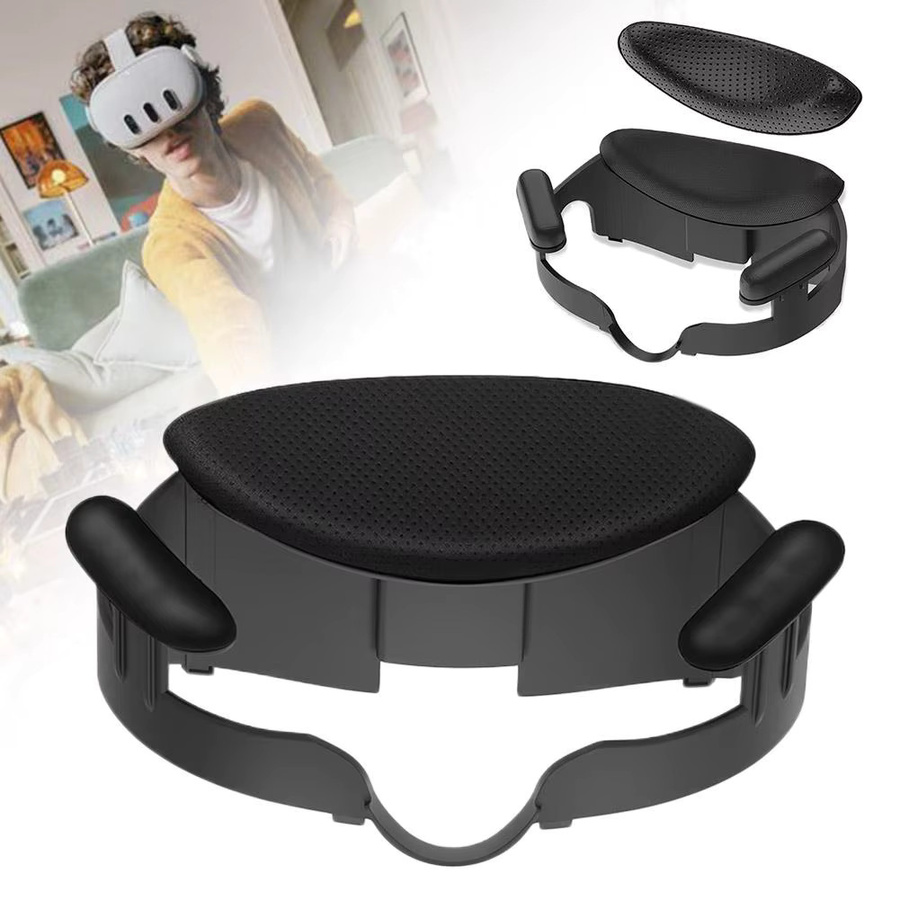 Verbesserte Halterung und atmungsaktive Gesichtsmaske für Meta Quest 3 VR All-in-One-Gerät in Schwarz - Bild 4