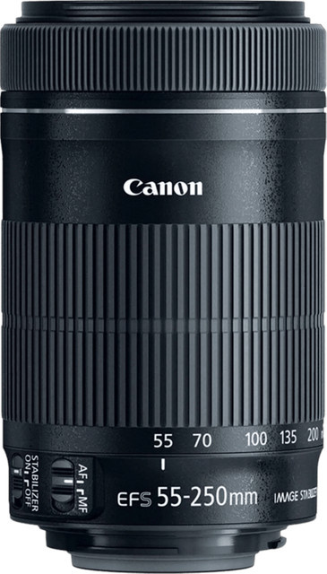 Canon EF-S 55-250mm f/4-5.6 IS STM Tele-Objektiv für APS-C Kameras in Schwarz - Bild 1