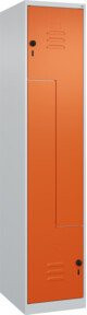 C+P Z-Spind Classic PLUS Spind mit 2 Fächern, Grau/Orange, H x B x T: 185 x 40 x 50 cm - Bild 1