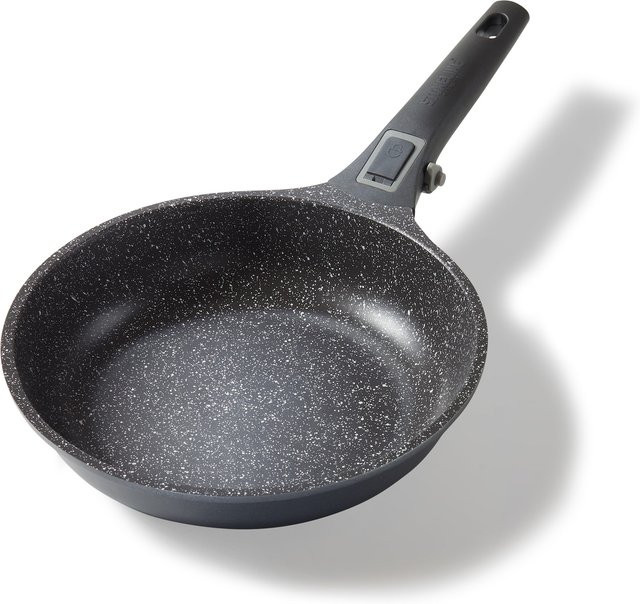 Stoneline SMART Bratpfanne aus Aluguss mit abnehmbarem Griff, Schwarz, Durchmesser: 24 cm, Induktion, beschichtet mit echten Steinpartikeln - Bild 1