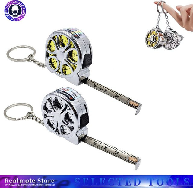Realmote Mini-Taschenbandmaß mit 2 m Edelstahlklinge und ABS-Schale für Zuhause, Büro und Reisen - Bild 1