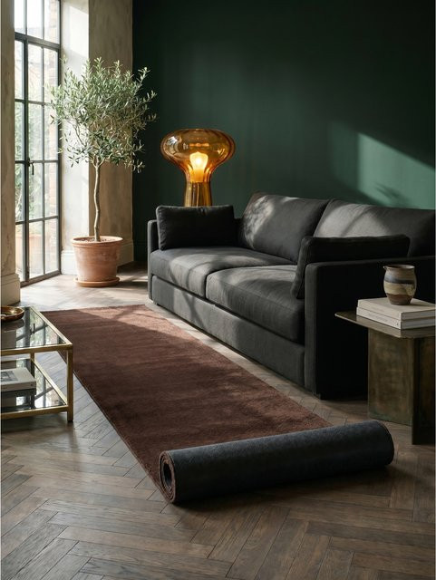 Kurzflor Läufer RUTOR Kadima Design Braun B: 80 cm, L: 300 cm - Bild 1