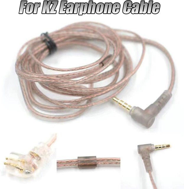 KZ Ersatzkabel aus hochreinem Kupfer mit Mikrofon und B/C-Pin für ZS3 ZS4 EDX ZSN ZST ASX EDX ZSX CA4 C16 ZAX - Bild 1