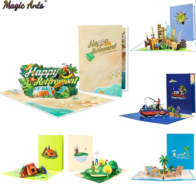 Magic Ants Pop-up-Grußkarte zum Ruhestand für Outdoor-Reisen für Erwachsene - Bild 1