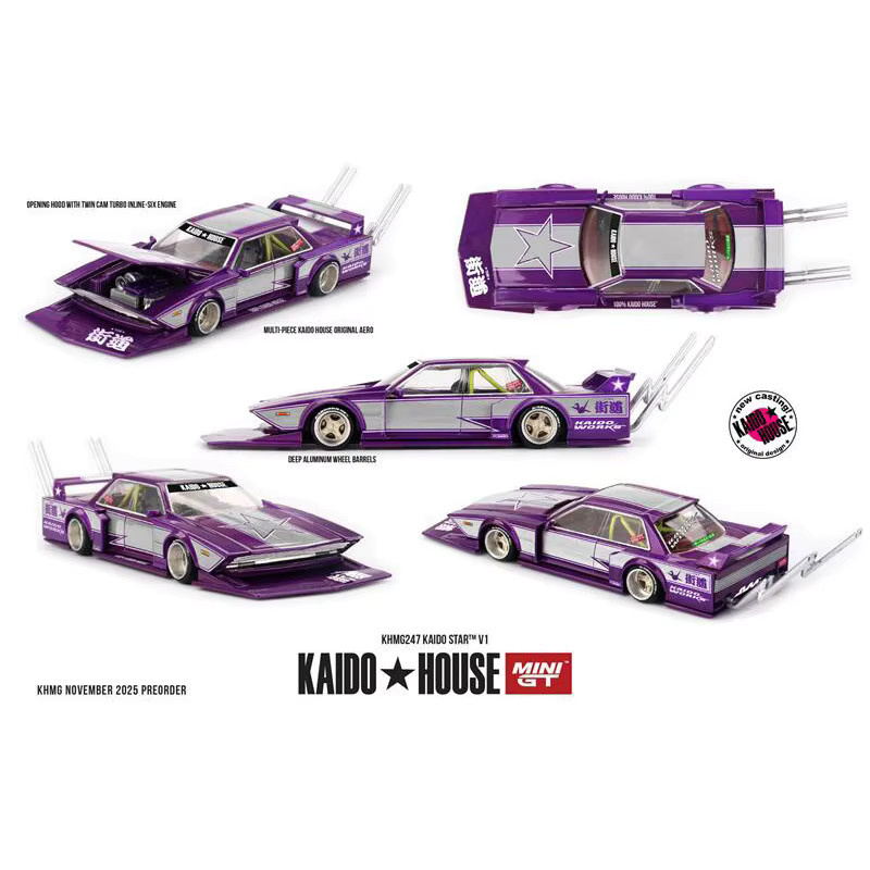 MINI GT Kaido House x MINI GT Kaido Star V1 Modellauto, 1:64, Lila - Bild 2