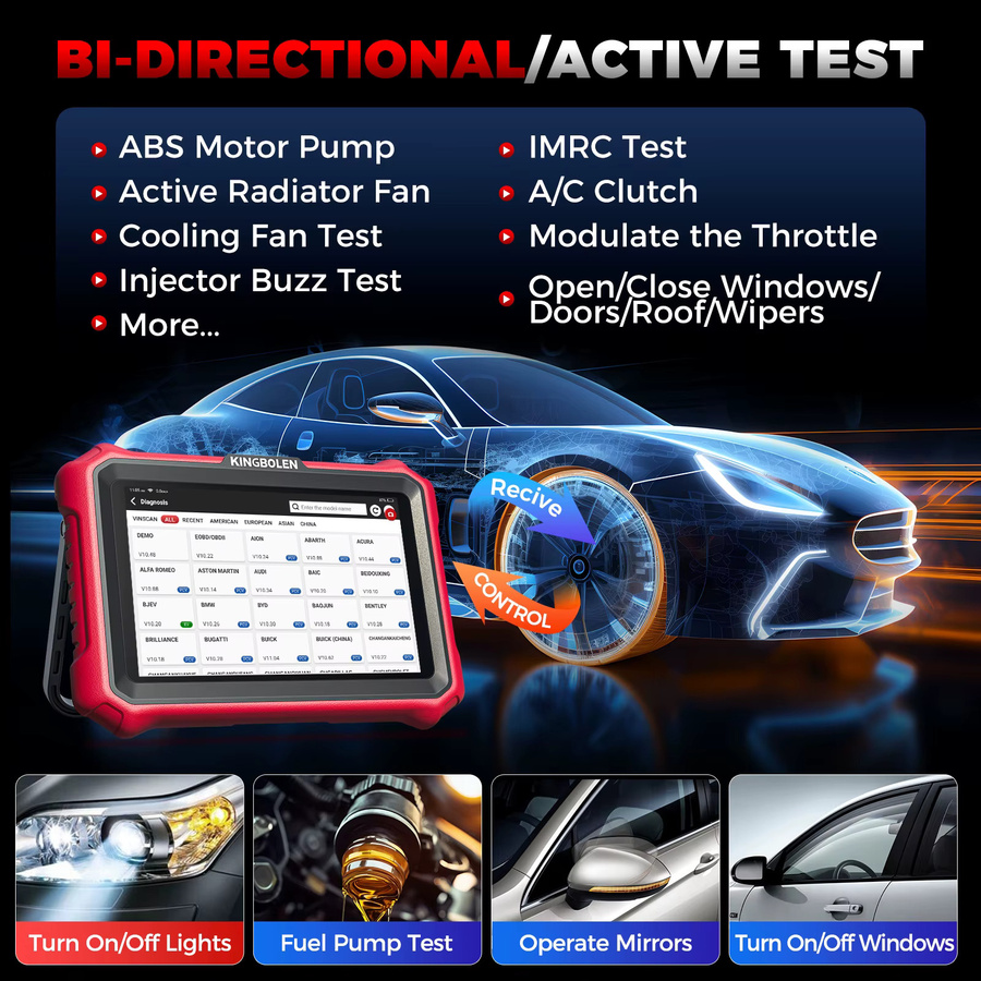KINGBOLEN K8 PRO Diagnosegerät für deutsche Fahrzeuge mit ECU-Codierung, bidirektionalem Test und OBD-Scanner - Bild 4