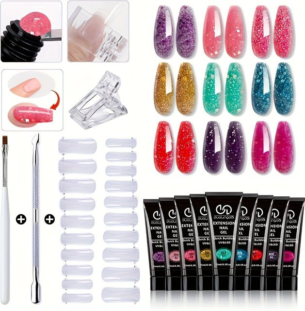 DUOLINGDAI Nagelset, 5-teilig, Gel-Verlängerung, 15 ml, Unisex - Bild 1