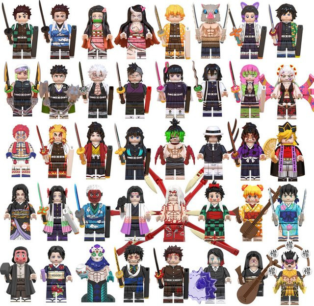 Bandai Demon Slayer Anime Devil Killer Baustein-Set, mit Mini-Figuren und Nichirin-Schwert - Bild 1