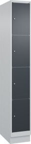 C+P Schließfachschrank Classic PLUS mit Sockel, 1 Abteil, Anthrazitgrau und Grau, B/T/H: 195 x 30 x 50 cm - Bild 1