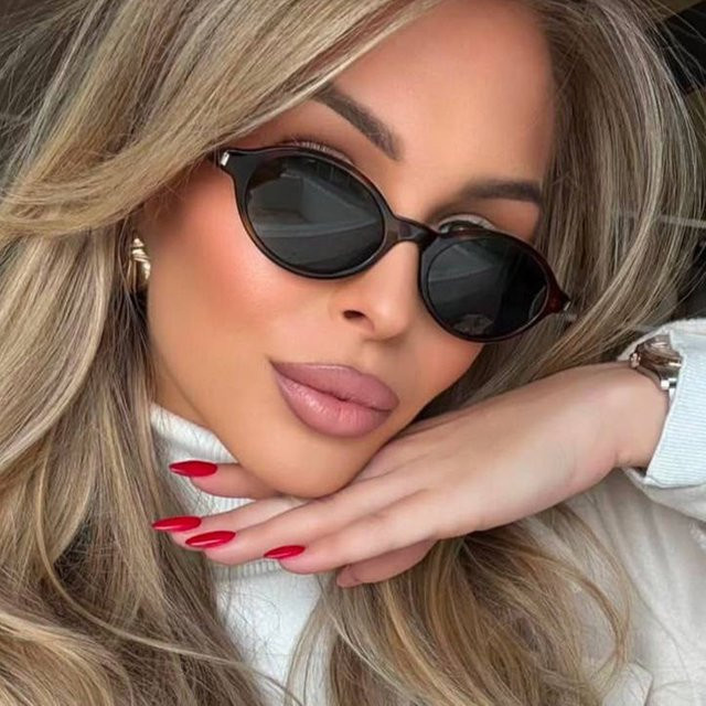 Sumory Sonnenbrille Oval, Vollrand, Kunststoff, Schwarz, Damen - Bild 1