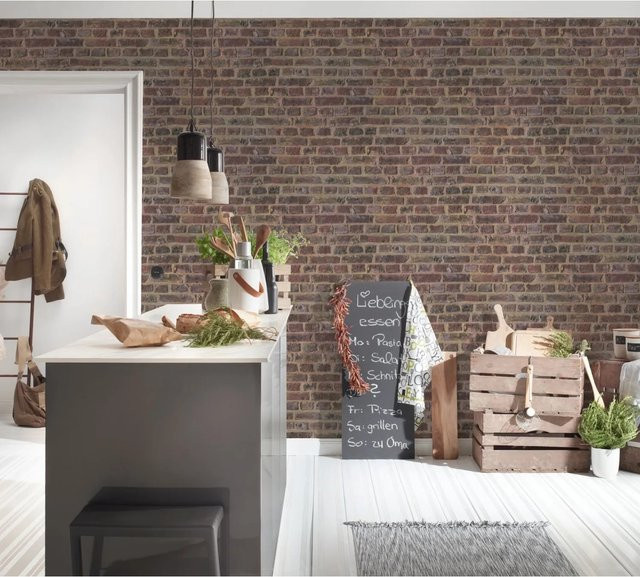 A.S. Création Tapete in Stein-Optik mit Naturdesign, Farben: Braun, Rot und Beige, Breite: 53 cm, Länge: 10,05 m - Bild 1