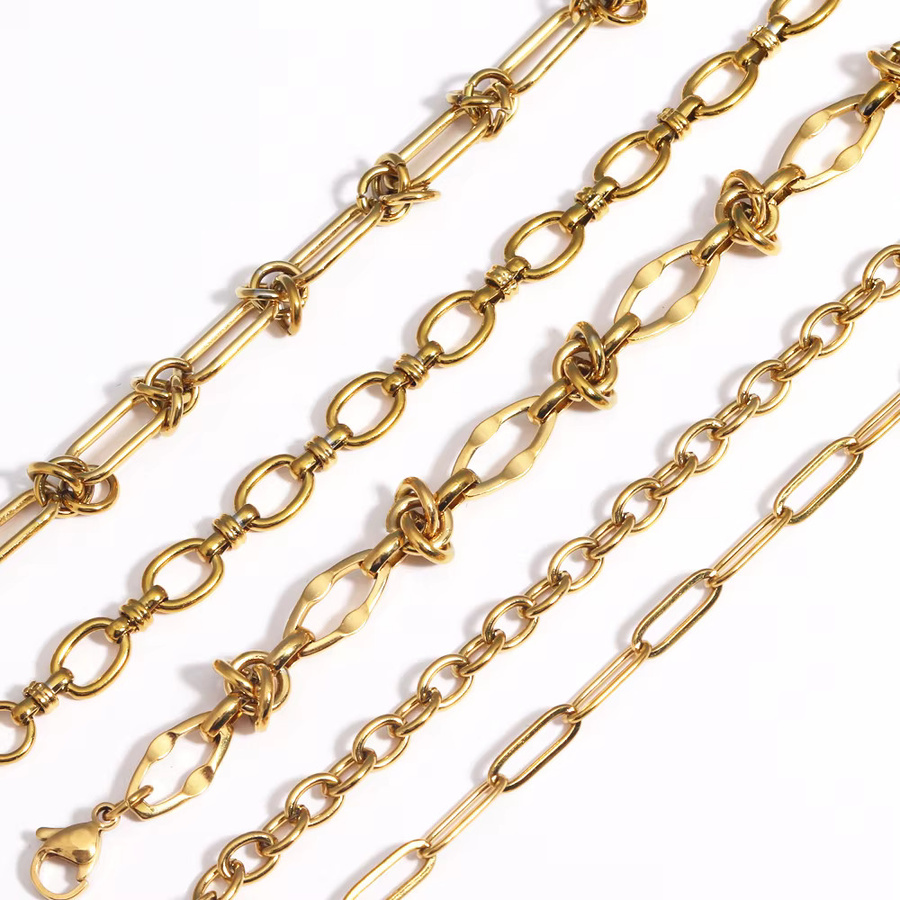 YUYAN Gliederkettenarmband Edelstahl, Gold, Damen - Bild 1
