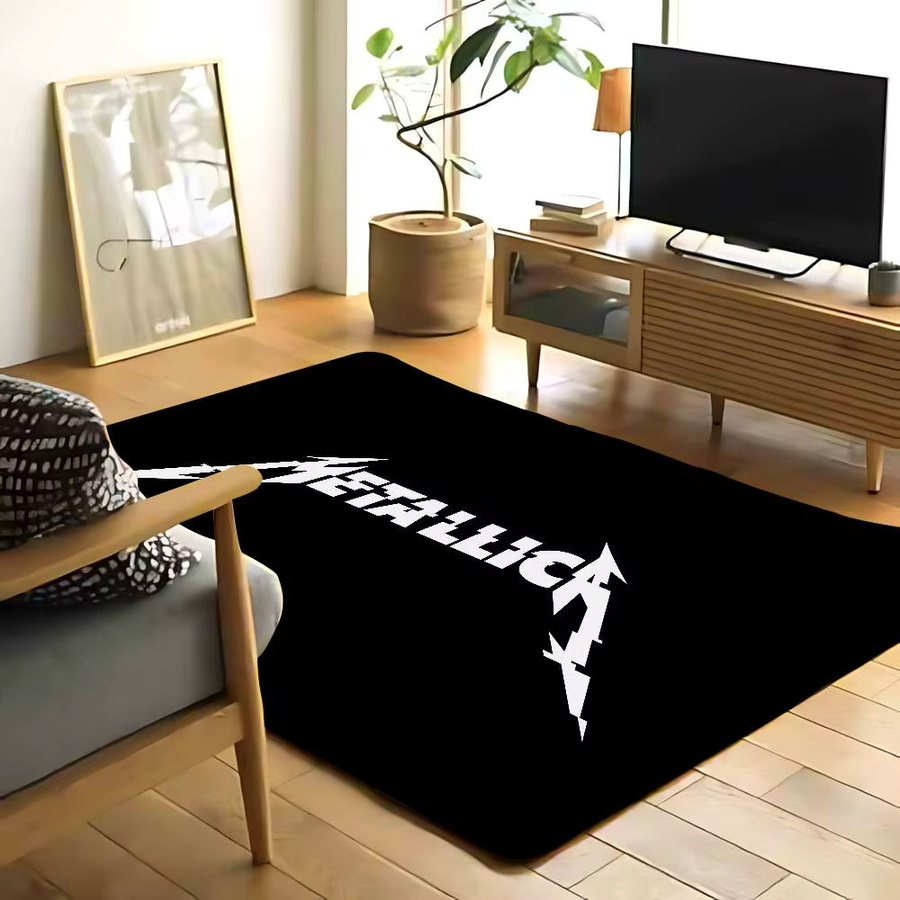 Moderner Metallica Teppich in Schwarz für Wohnzimmer und Schlafzimmer von 52TOYS - Bild 2