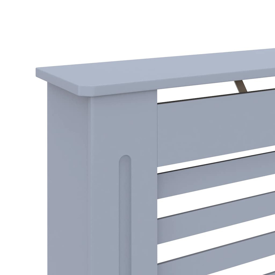 vidaXL Heizkörperverkleidung in Anthrazit mit modernem Latten-Design aus MDF, B/T/H: 152 x 19 x 81,5 cm - Bild 2