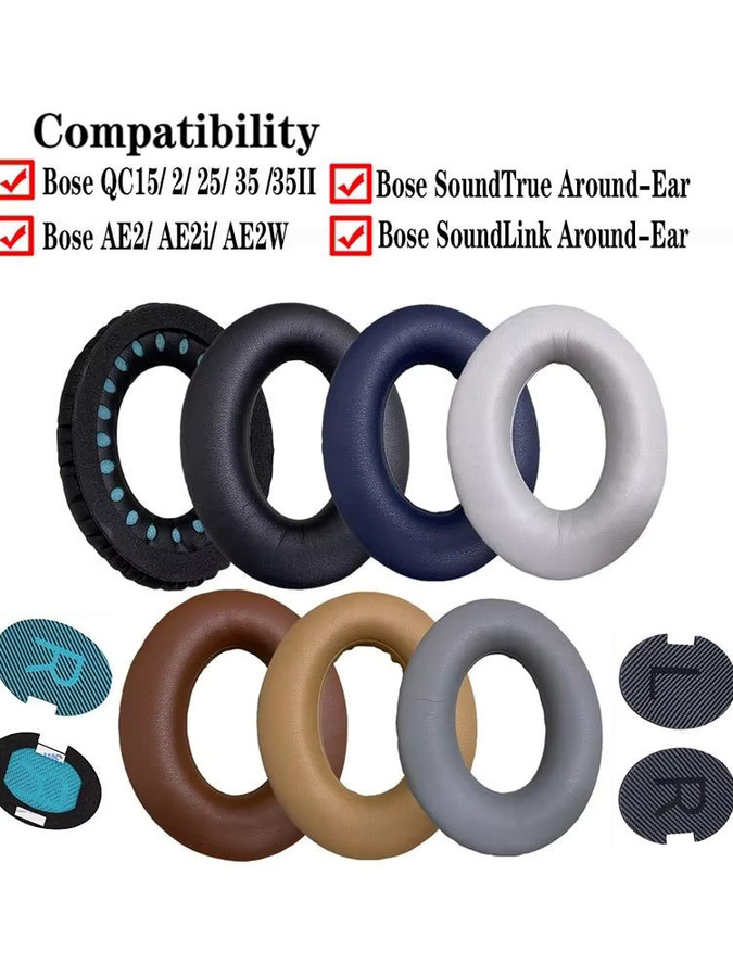 Ersatz Ohrpolster aus Memory Foam für Bose QC2 QC15 QC25 QC35 AE2 AE2i AE2w Bluetooth Kopfhörer - Bild 6