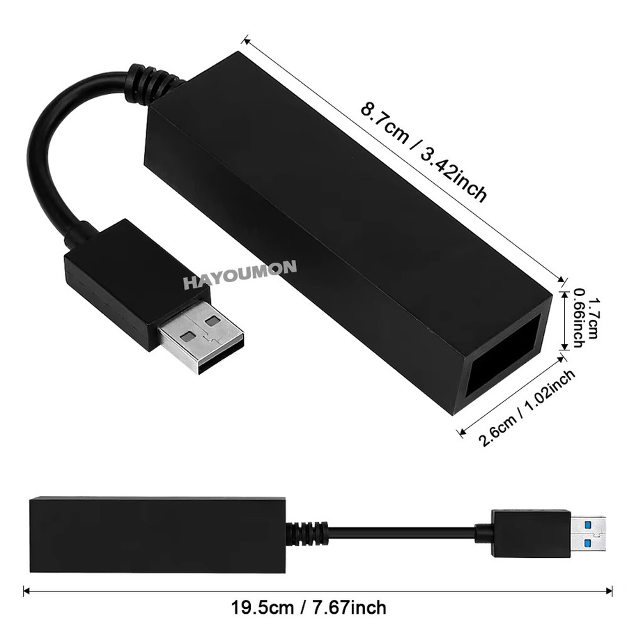 Hayoumon USB-C Kabeladapter für PS5 zur Verbindung von PS VR mit dem USB 3.0 Mini-Kamera-Anschluss, Schwarz - Bild 6