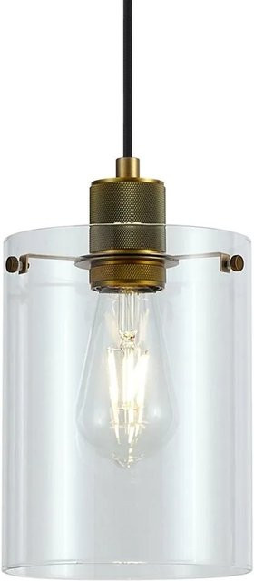 QAZQA Design-Hängeleuchte Domo in Bronze mit transparentem Klarglas und E27 Fassung - Bild 1