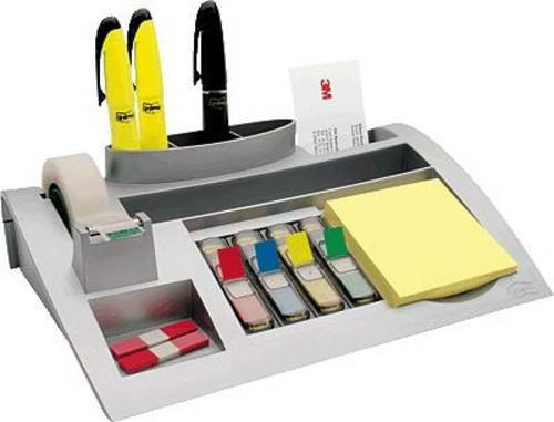 Post-it Tischorganizer C50 in Silber mit 7 Fächern, B: 18,0 cm, T: 6,0 cm, H: 10,2 cm - Bild 2