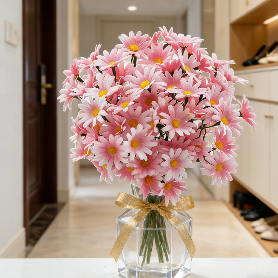ZQCY Künstliche Chrysanthemen in Pink aus Seide für Hochzeitsdeko und DIY-Geschenke - Bild 2