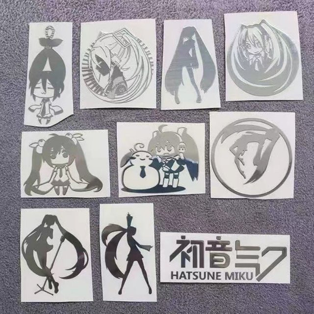 Bandai Hatsune Miku Metall Aufkleber, 12-teiliges Set - Bild 1