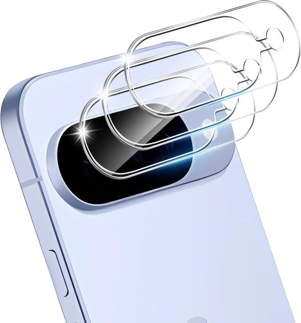 3er-Set gehärtetes Glas Objektivschutzfolie für Google Pixel 10, 9 Pro und XL, transparent, kratzfest - Bild 1