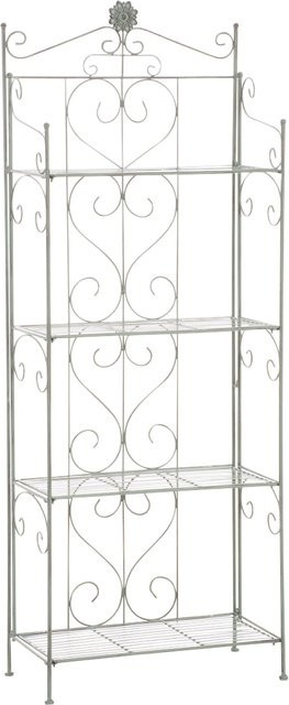 TPFGarden Regal Lenna aus Metall in Antik-Grün, B/T/H: 60 x 30 x 160 cm - Bild 1