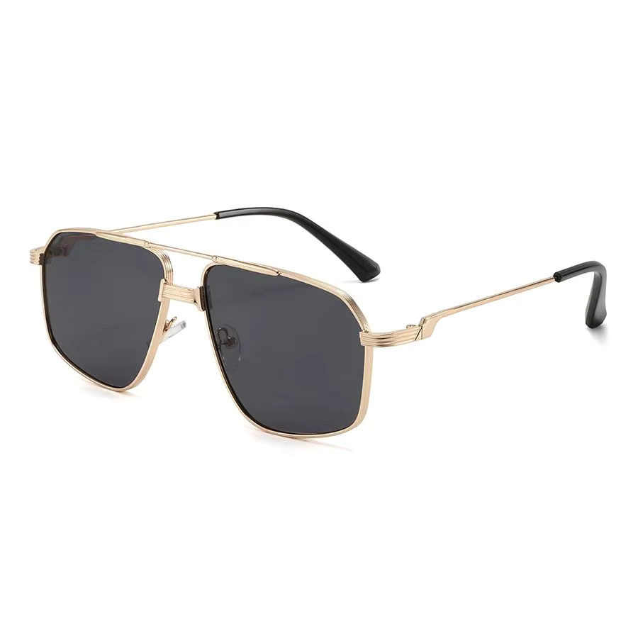 TWOOO Sonnenbrille Aviator, Herren, Vollrand, Metall, gold, black - Bild 6