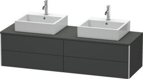 Duravit Waschtischunterschrank XSquare in Graphit Grau Matt, B/T/H: 160 x 54,8 x 40 cm - Bild 1