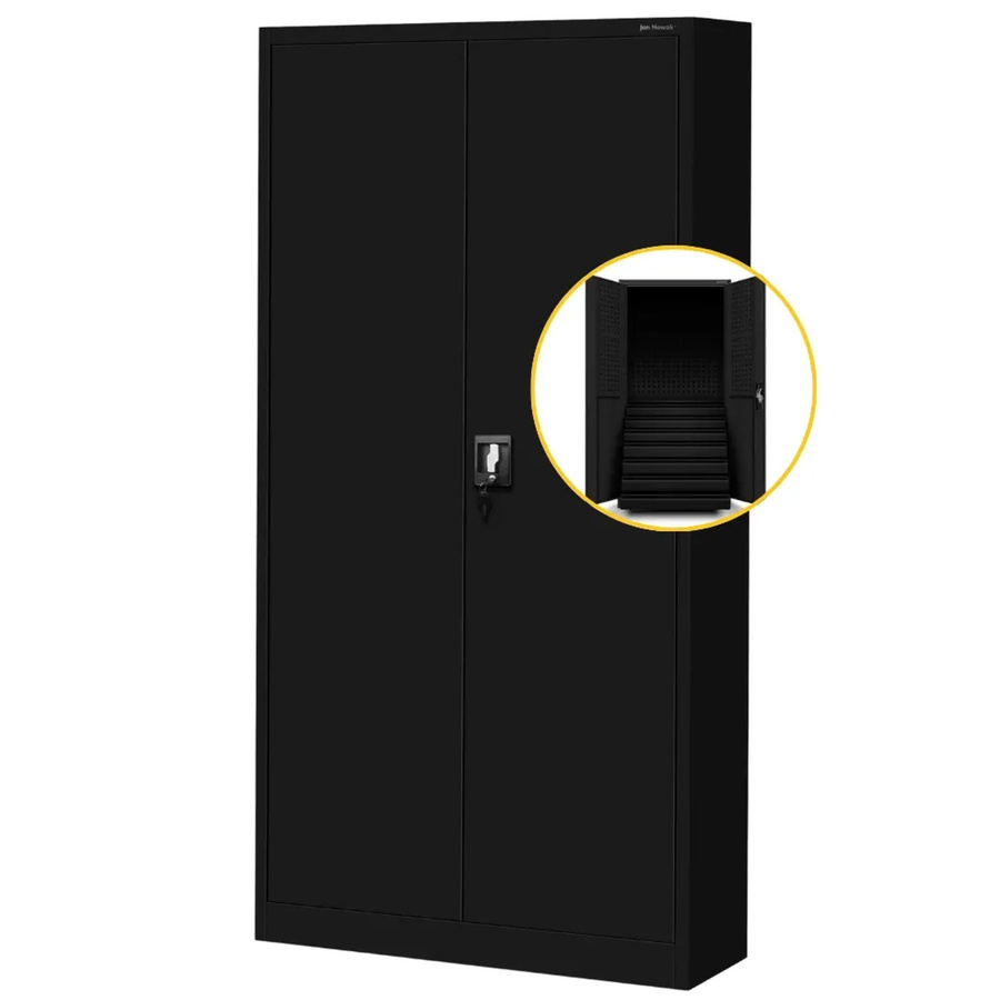 JAN NOWAK Werkzeugschrank DAREK mit Schubladen aus Stahl, Schwarz, H x B x T: 185 x 92 x 50 cm - Bild 2