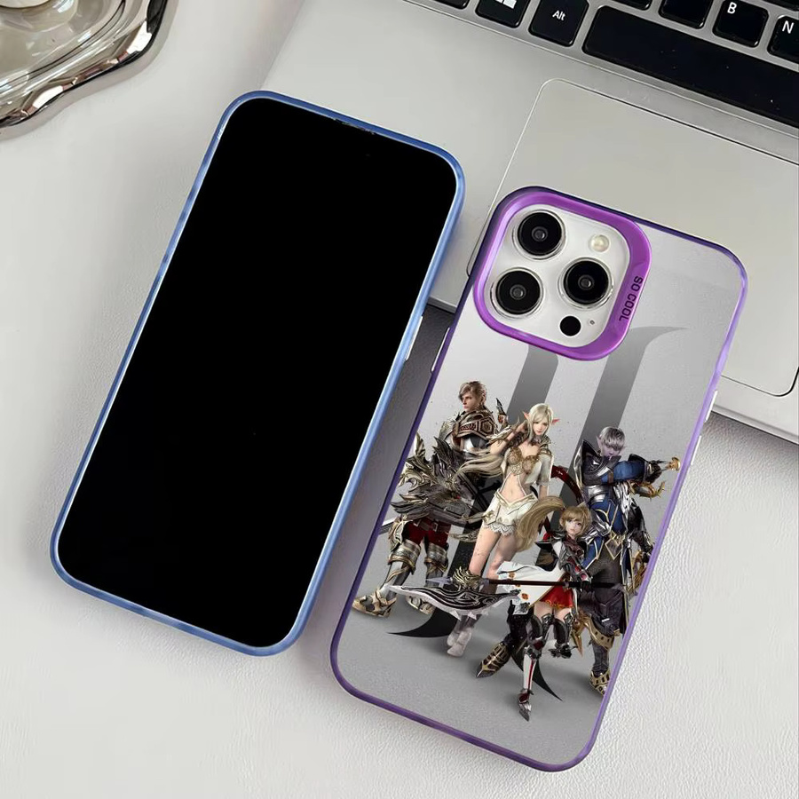Game L-LINEAGE 2 Handyhülle mit schützender Beschichtung für iPhone 11 bis 16 Pro Max Plus, Multicolor - Bild 1