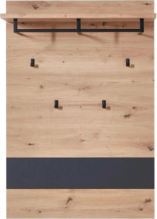 Mömax Garderobenpaneel Dual Hook and Rail Matrix in Eiche, B/T/H: 80 x 30 x 118 cm