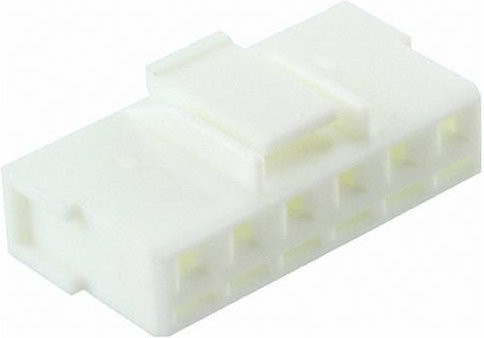 Molex Stiftgehäuse-Kabel, 6 Polzahl, Rastermaß: 3.96 mm, Farbe: Weiß - Bild 1