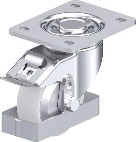 Blickle Stahlblech-Lenkrolle LH-PO 100G-3-FI-FA-FS in Silber, Rad-Durchmesser: 100 mm, Tragfähigkeit: 280 kg - Bild 1