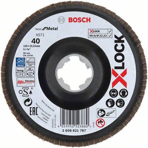 Bosch X-LOCK Fächerschleifscheibe Best for Metal Durchmesser: 125 mm - Bild 1
