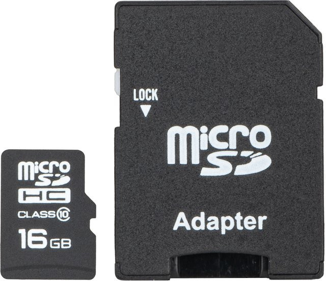 Emtec microSDHC Speicherkarte C10 Classic, 16GB, Klasse 10, Schwarz mit Adapter ECMSDM16GHC10CG - Bild 1