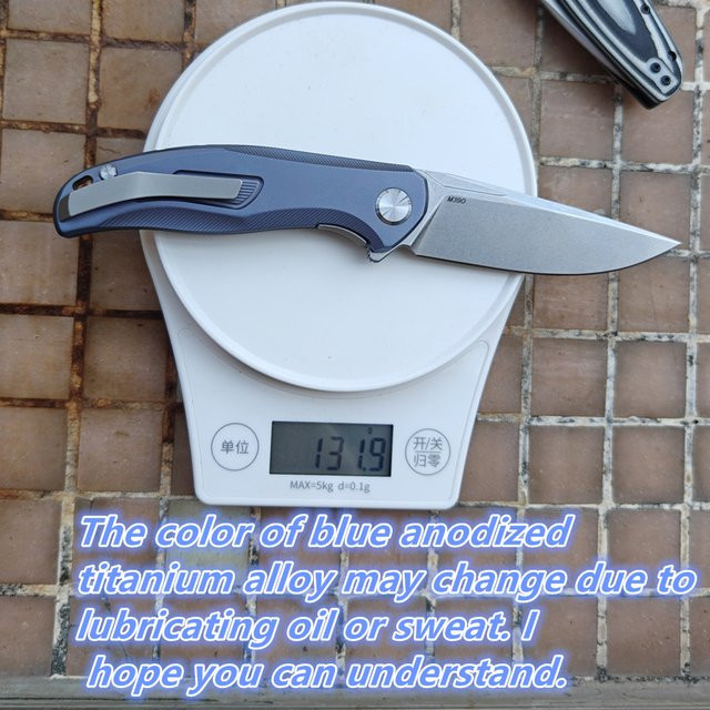 JUFULE Stellar Mark M390 Klappmesser mit Titan-Griff und Keramiklager in Grau für Outdoor, Camping und EDC - Bild 1