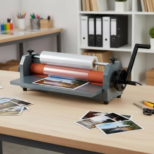 LBS650 Manuelle Kaltlaminiermaschine in Rot aus Metall für Fotos, Poster und Menüs mit 650 mm Breite - Bild 1