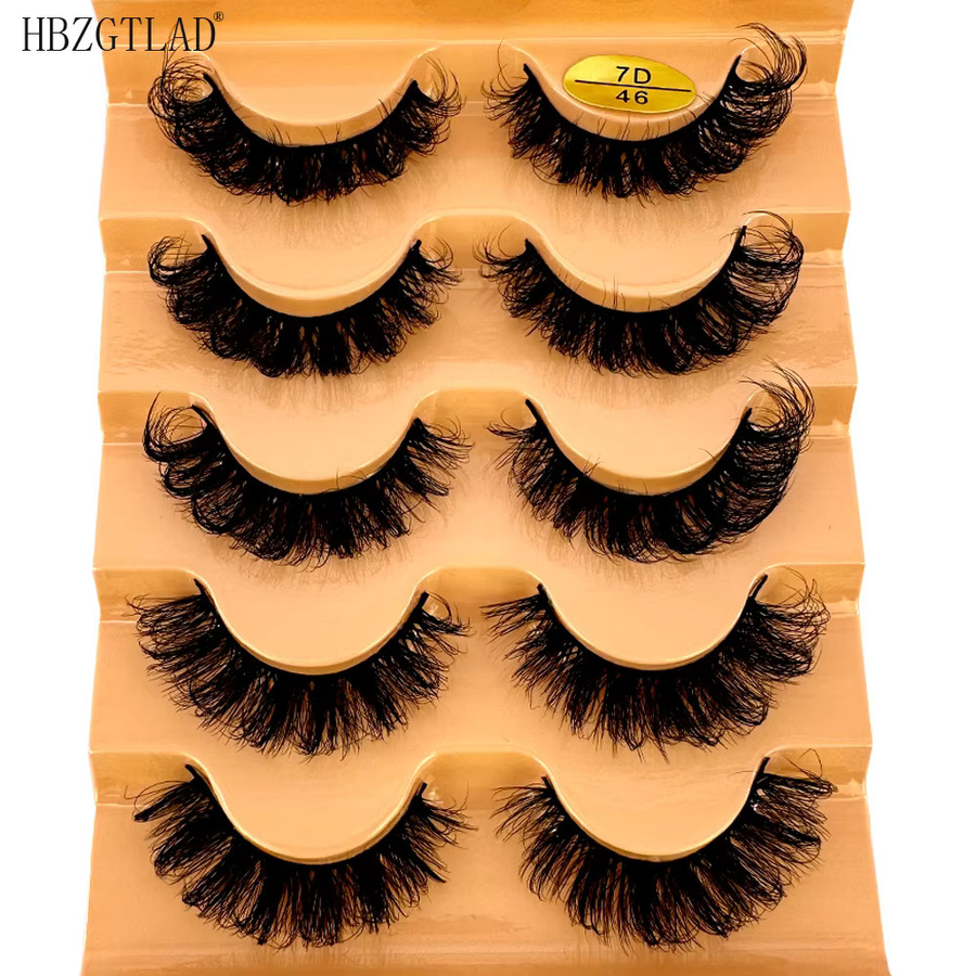 Künstliche Wimpern, 3D Wispy, D-Locken, Black, 5 Paar, Unisex - Bild 2