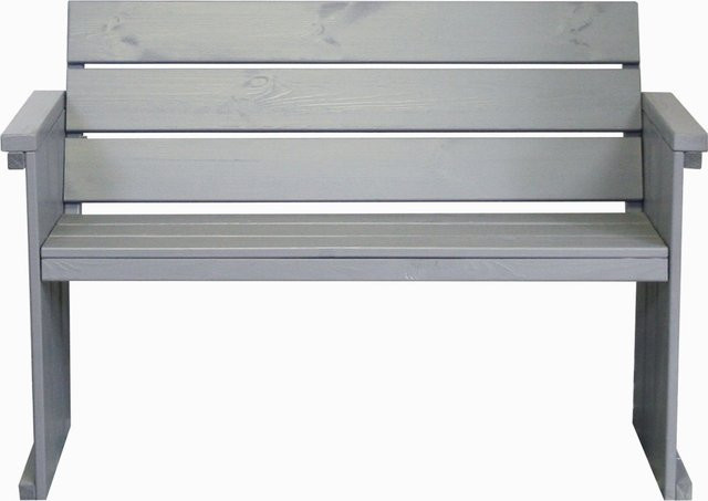 Gartenbank Metz aus Kiefernholz in Braun, B/T/H: 120 x 56 x 90 cm - Bild 1